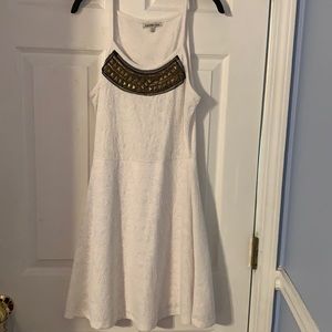 BRAND NEW! White flit and flare dress